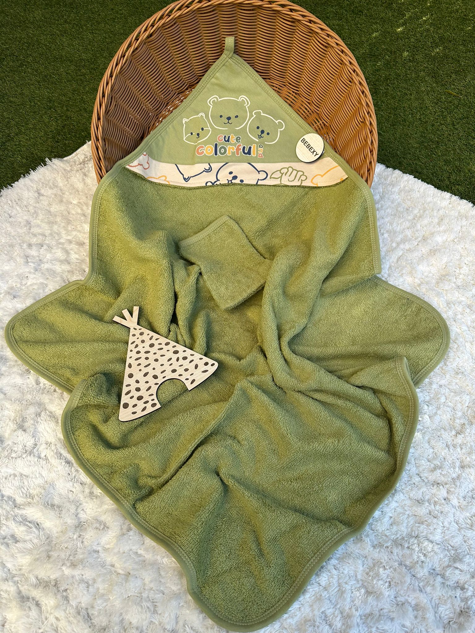 Cute Baskılı ikili Havlu Set 