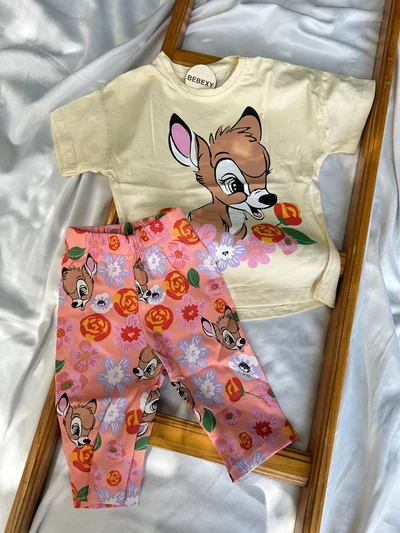 Bambi Baskılı Taytlı Takım