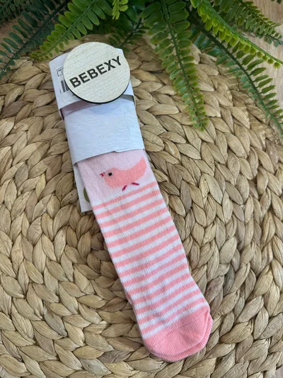 Civcivli  Bi Organik Külotlu Çorap Pembe Bebe
