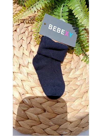 Bebek Soket Çorap Kıvırmalı Lacivert