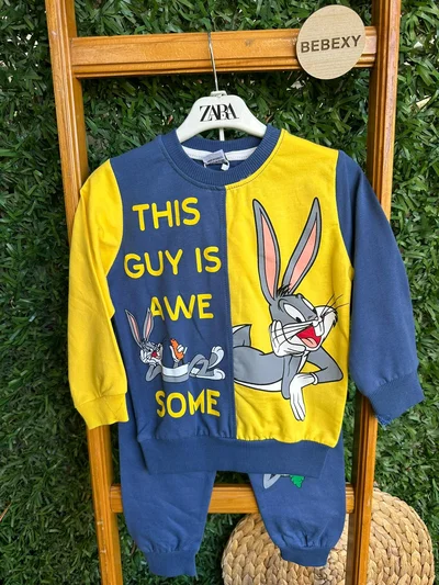 Bugs Bunny  Sarı-Lacibert Alt Üst Takım 83/
