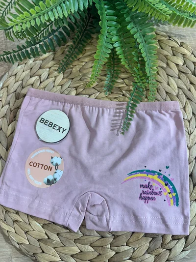 Kız Çocuk Boxer Gökkuşağı Baskılı 