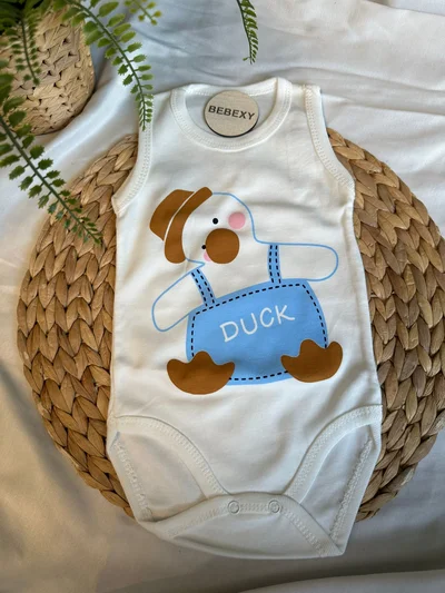Duck  Baskılı Kısa Kol Zıbın
