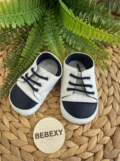 Bebek Ayakkabısı Beyaz Lacivert