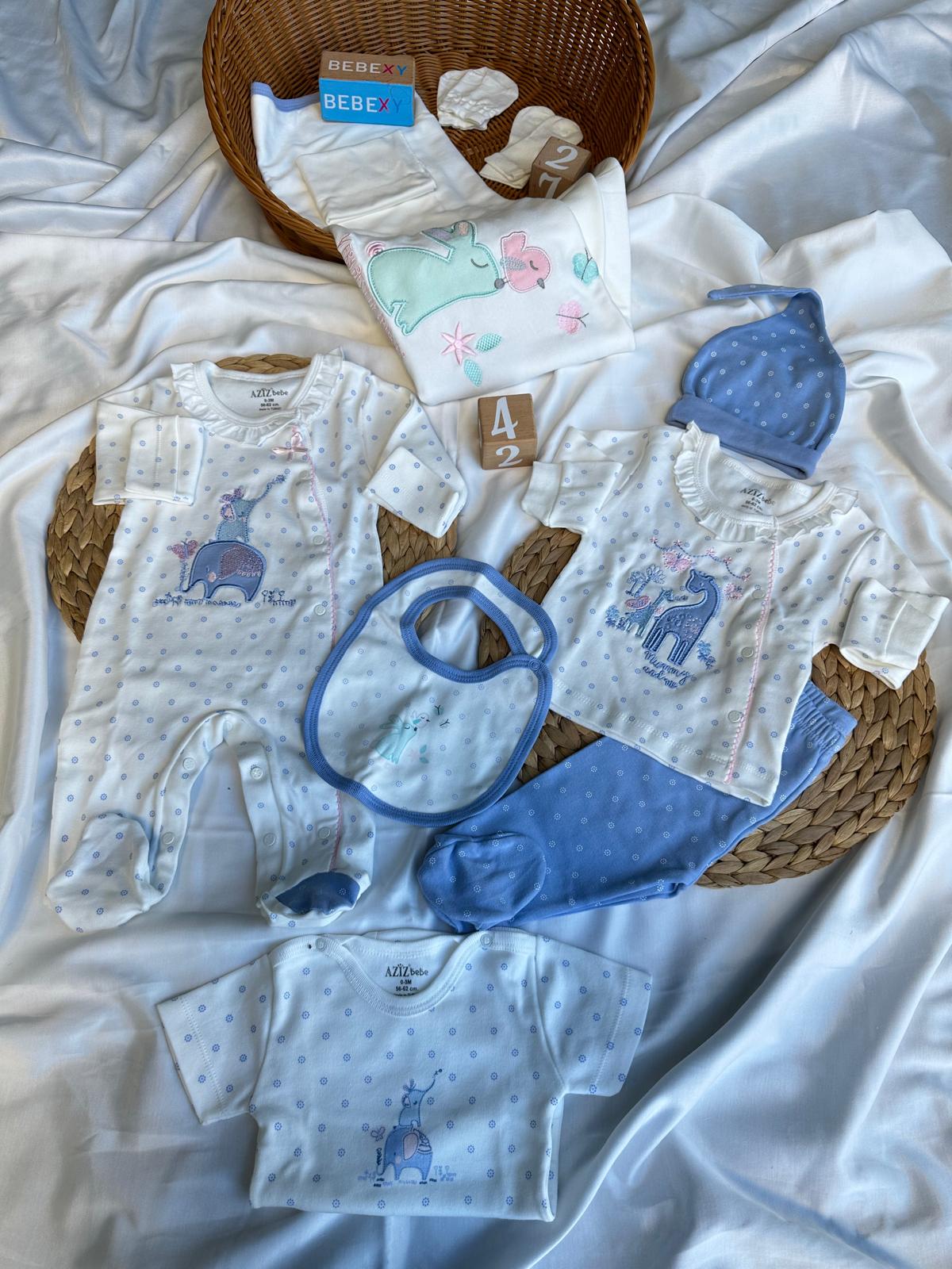 Tavşan Baskılı   10 Parça Hastane Çıkışı Set 