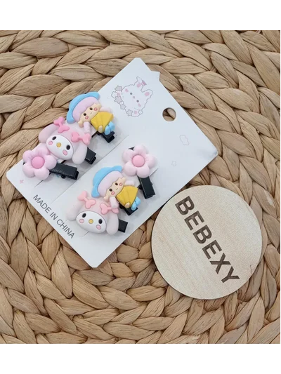 Pembe Bebekli Pensli 6'lı set Farklı Toka