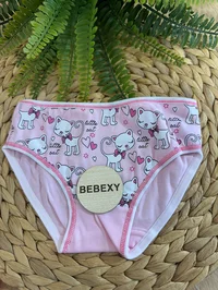Kız Çocuk Külot Fiyonklu Kedi Pembe