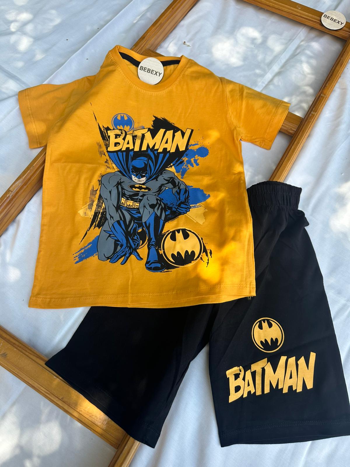 Batman Baskılı Alt Üst Takım  Sarı
