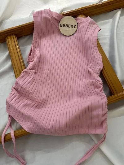 Yanlar İpli Body Pembe