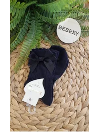 Fiyonk Detaylı Soket Çorap Lacivert