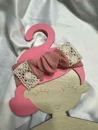 Bandana Toka Dantelli Pembe