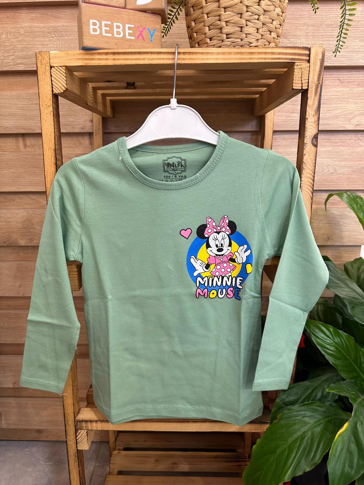 Mİnnie Mouse  Desenli K. Yeşil