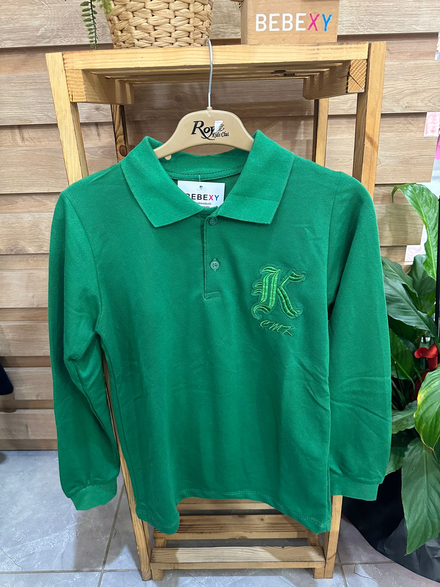 K Baskılı  Sweatshirt  Yeşil