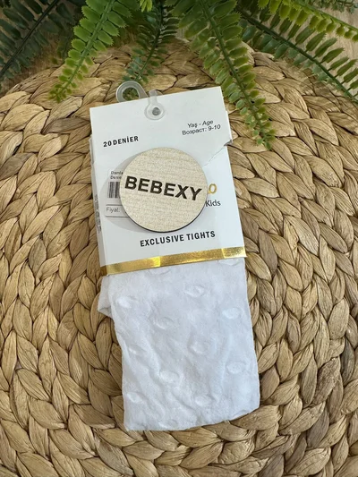 Damla Detaylı Exclusive Tights 20 Denier Beyaz Külotlu Çorap
