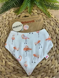 Müslin Bebek Önlüğü Flamingo Baskılı