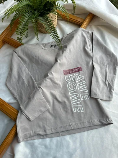 Bisiklet Yaka Awe Some Yazılı Body 43/