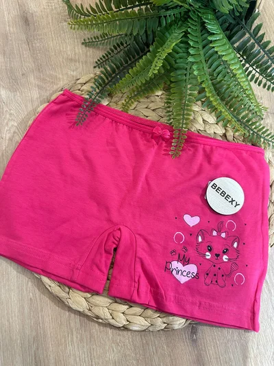 Kız Çocuk Boxer Kedi Baskılı Pembe