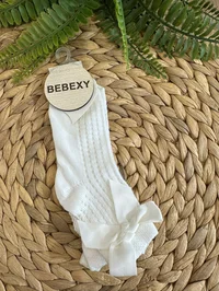 Fiyonk Detaylı Soket Çorap Krem