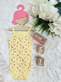 İp Kol Bebek Zıbını Çiçekli Sarı