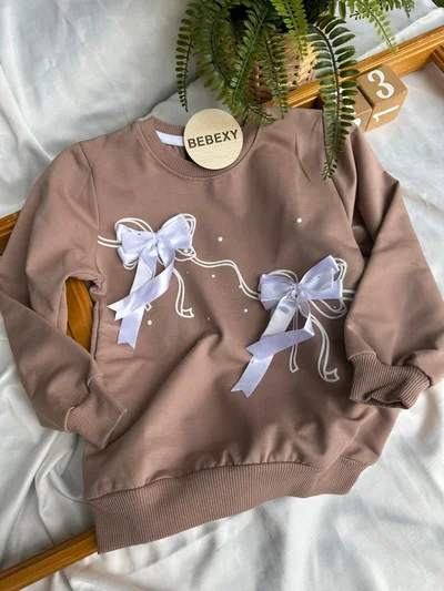 Kahverengi Fiyonklu Sweat