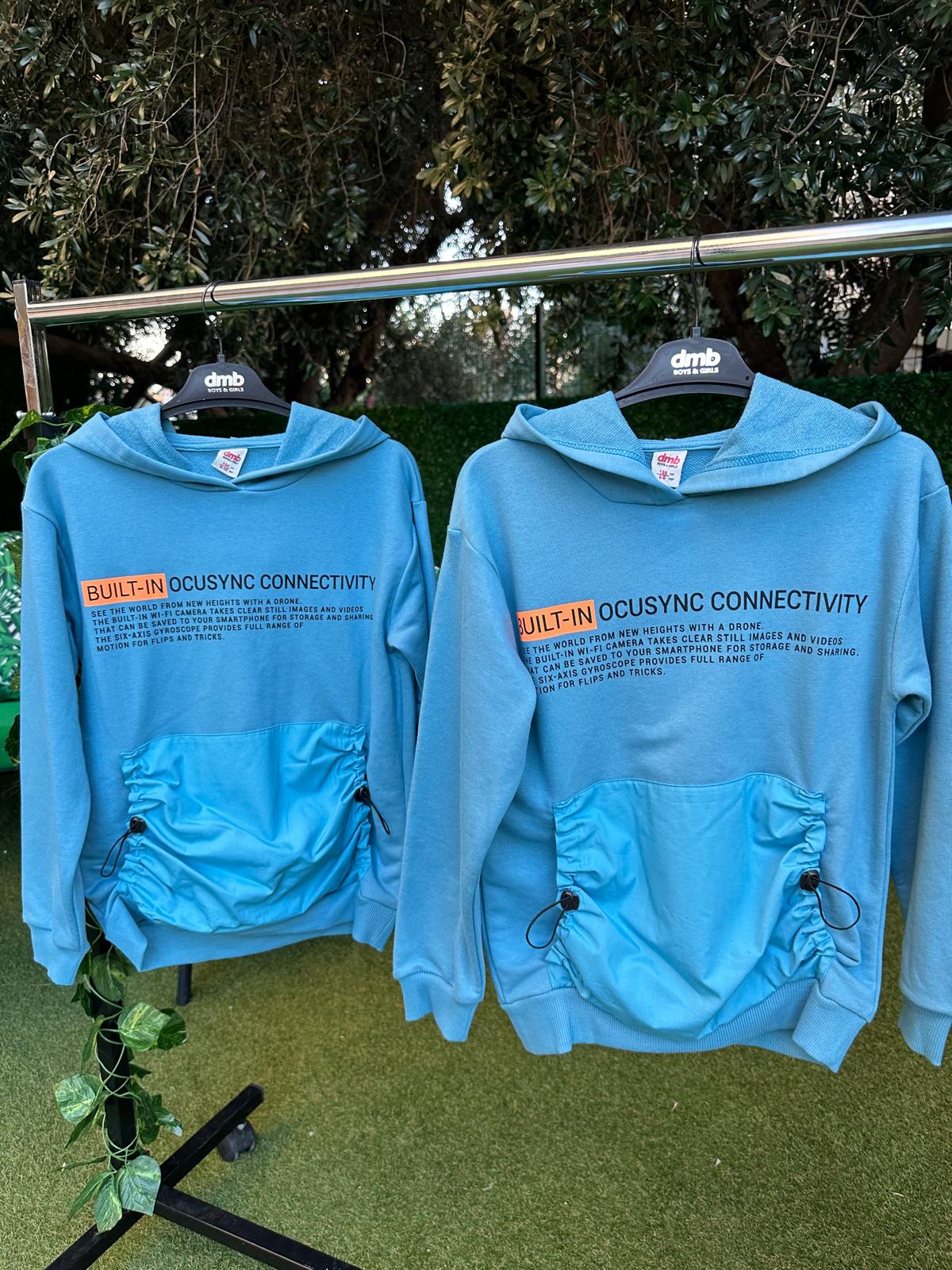 Built -in Baskılı Kapüşonlu Sweatshirt 