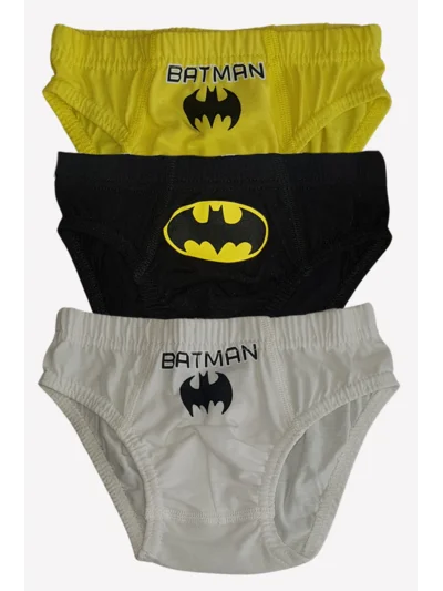 Erkek Çocuk 3 Adet Slip Külot Batman Lisanslı