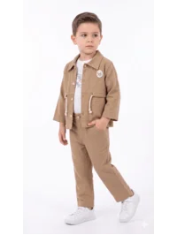 Kemerli Erkek Keten Takım 3 lü Takım (1 Yaş - 2 Yaş - 3 Yaş - 4 Yaş)
