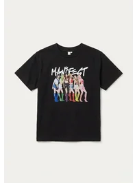 Manifest Baskılı Kız Çocuk Tshirt - Siyah