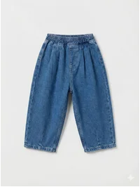 Koyu Mavi Unisex Çocuk Baloon Jean (2/7 Yaş)