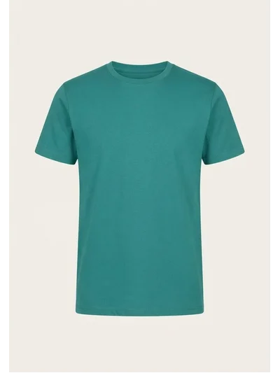 Unisex Çocuk Sıfır Yaka Tshirt - Yeşil