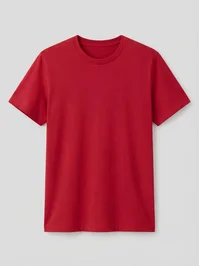 Unisex Çocuk Sıfır Yaka Tshirt - Kırmızı