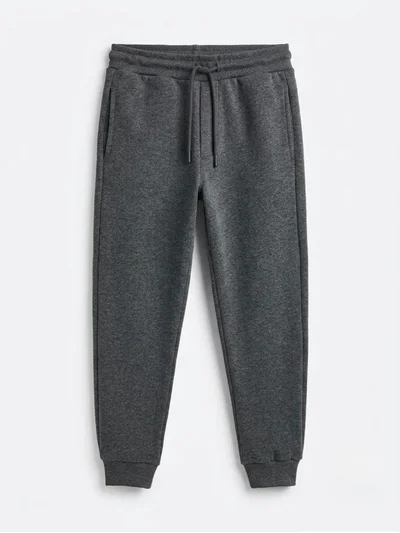 Paçası Lastikli Unisex Çocuk Antrasit Jogger Eşofman Altı
