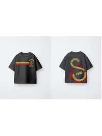 Üç Büyükler Futbol Takım Çocuk Tshirt - Galatasaray (Siyah)