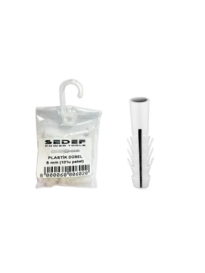 Plastik Dübel 6mm 10lu Paket