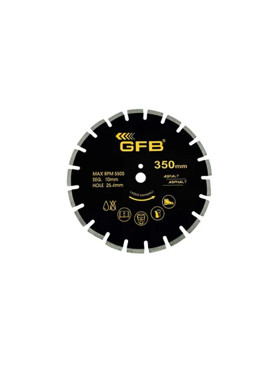 350x25.4x10 mm Asfalt Kesme Testere Lazer Kaynaklı GFB2373