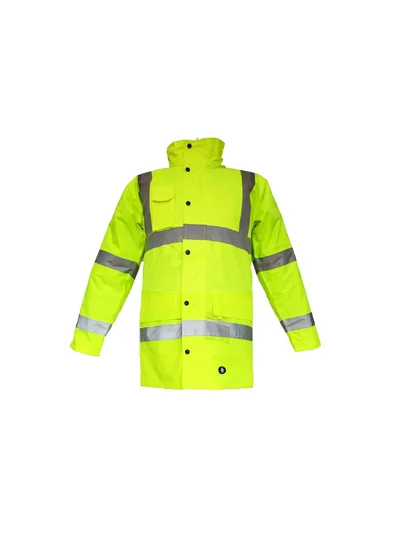 JUNIOR JN1011/P Waterproof Polarlı Fosforlu Oxford Parka Sarı M beden