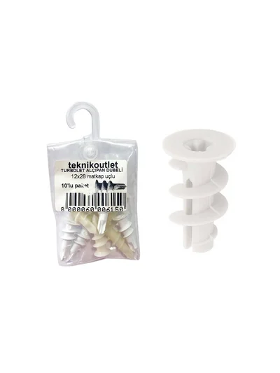 Turbolet Alçıpan Dübel Düz uçlu 10lu Paket