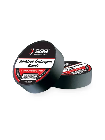 SGS Elektrik İzolasyon Bandı Siyah 19mm x 10 Yard SGS2950