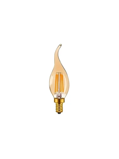 CT-4281 Led Kıvrık Buji Ampül E14 4W Amber Renk