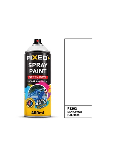 SGS Fixed Akrilik Sprey Boya Beyaz Mat RAL 9000 F3202