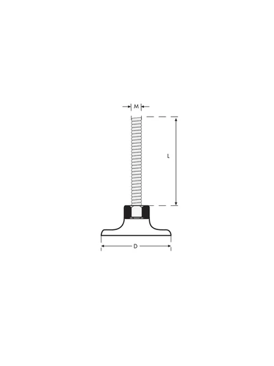 45 mm M12x40 Rotil Ayak Alt