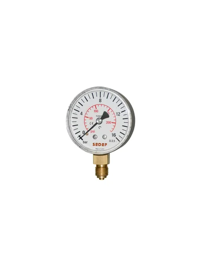 0-4 Bar 63mm Alttan Bağlantı Manometre G 1/4"