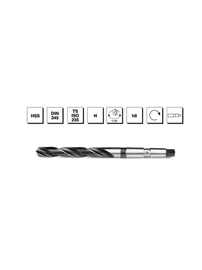 HSS DIN 345 Mors Konik Saplı Matkap Ucu 35 mm
