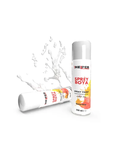 HELPER Akrilik Sprey Boya RAL 9010 Parlak Beyaz 200 ml