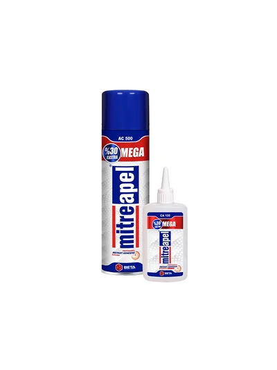 APEL Mega Hızlı Yapıştırıcı AC500 500 ml + CA130 130 gr