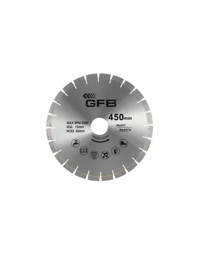 400x60-40x3.6x15mm Granit Kesme Testere Lazer Kaynaklı (Sessiz Kesim) GFB2377