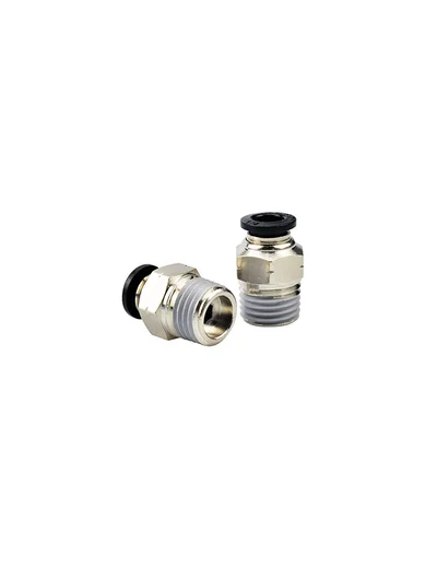 KPC Pnömatik Düz Rakor 1/2 -10mm Siyah