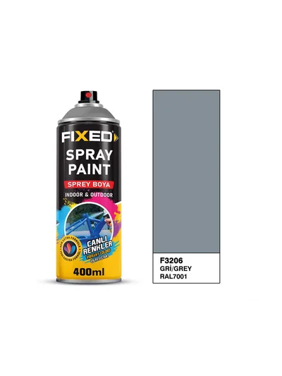 SGS Fixed Akrilik Sprey Boya Gri RAL 7001 F3206