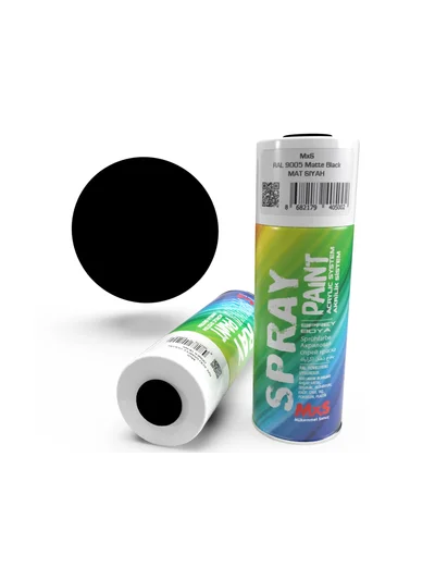 MXS Akrilik Sprey Boya RAL 9005 Mat Siyah