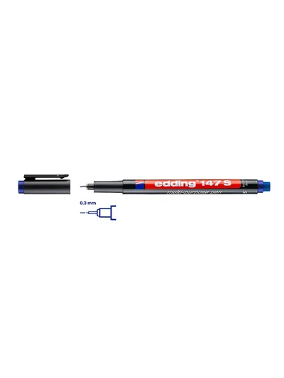 EDDİNG 147S ASETAT KALEMİ MAVİ